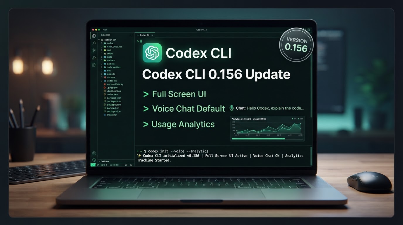 Codex CLI 0.156 更新：全螢幕介面、語音對話預設開啟與用量分析