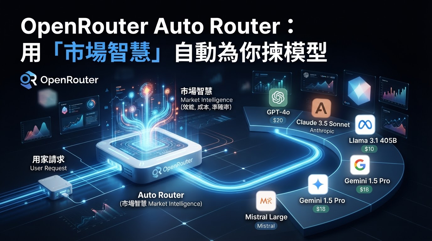 OpenRouter Auto Router：用「市場智慧」自動為你揀模型