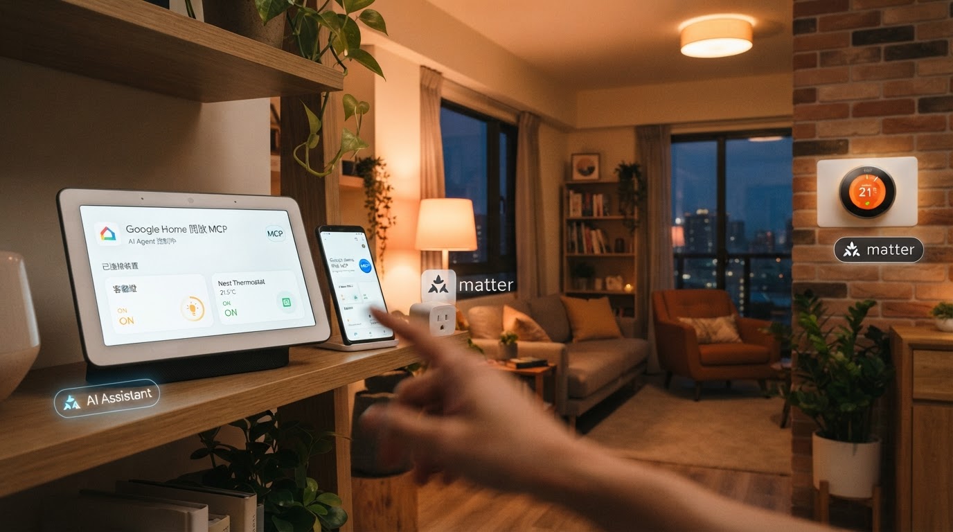 Google Home 開放 MCP：AI agent 可以直接操控智能家居