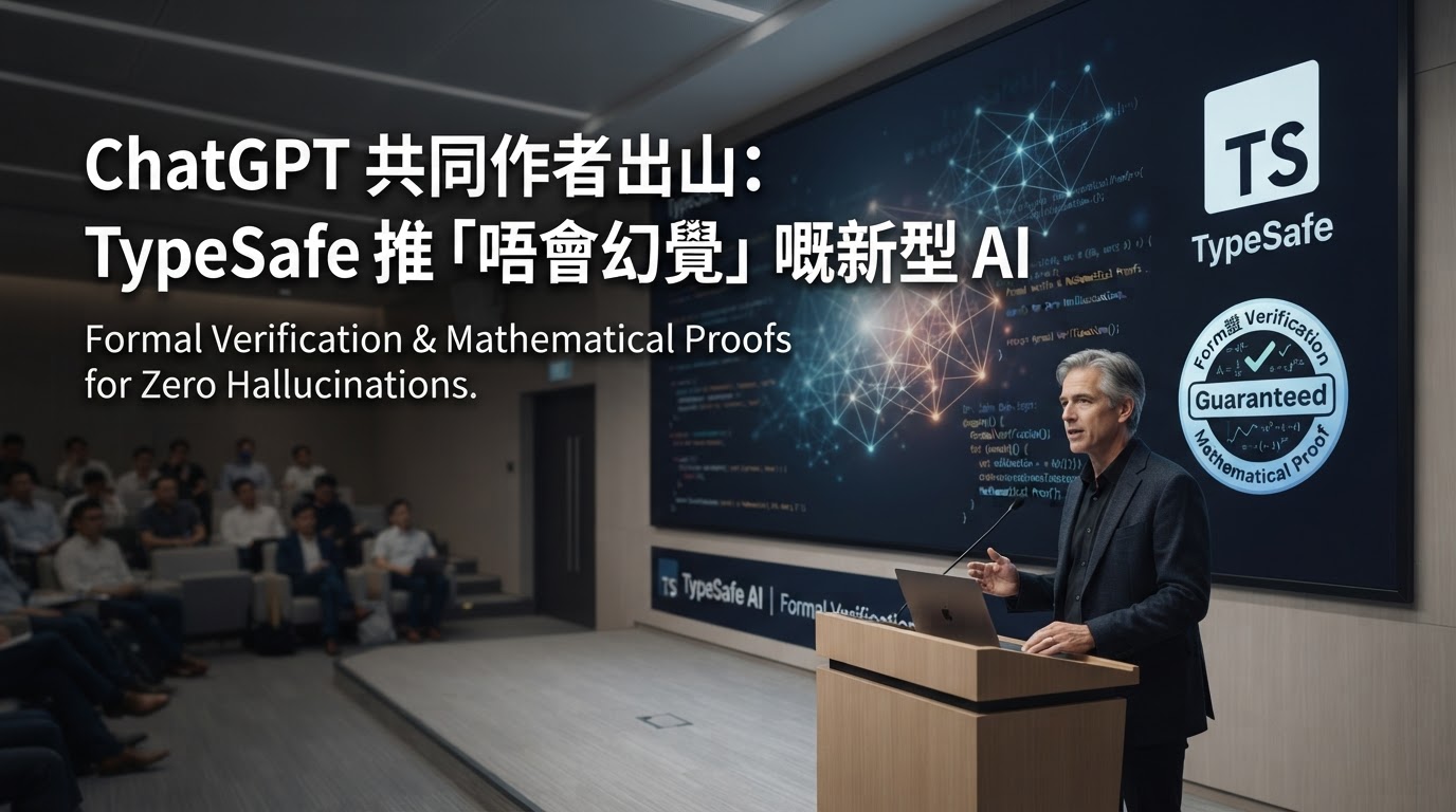 ChatGPT 共同作者出山：TypeSafe 推「唔會幻覺」嘅新型 AI