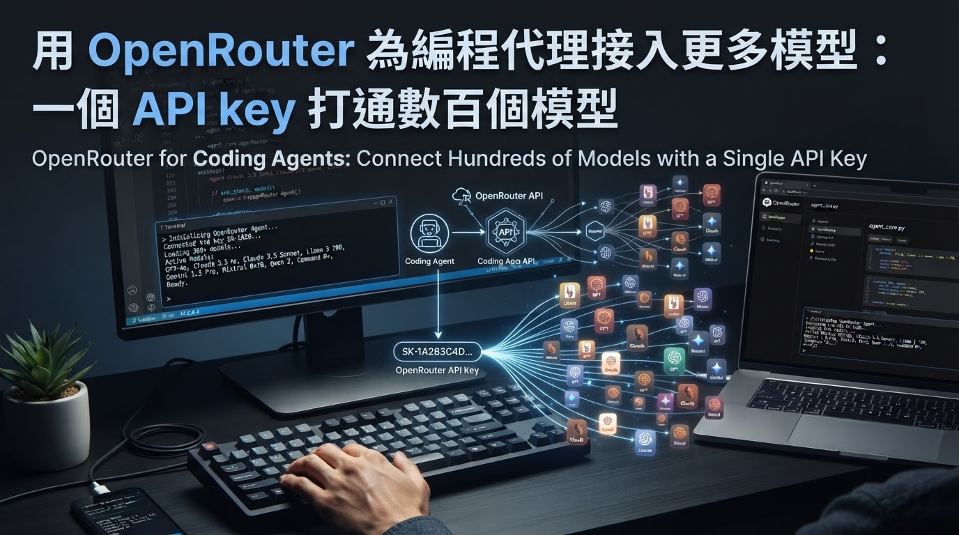 用 OpenRouter 為編程代理接入更多模型:一個 API key 打通數百個模型