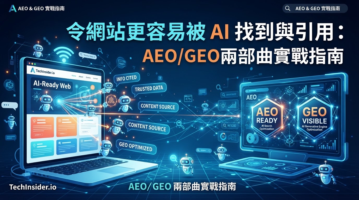 令網站更容易被 AI 找到與引用:AEO/GEO 兩部曲實戰指南