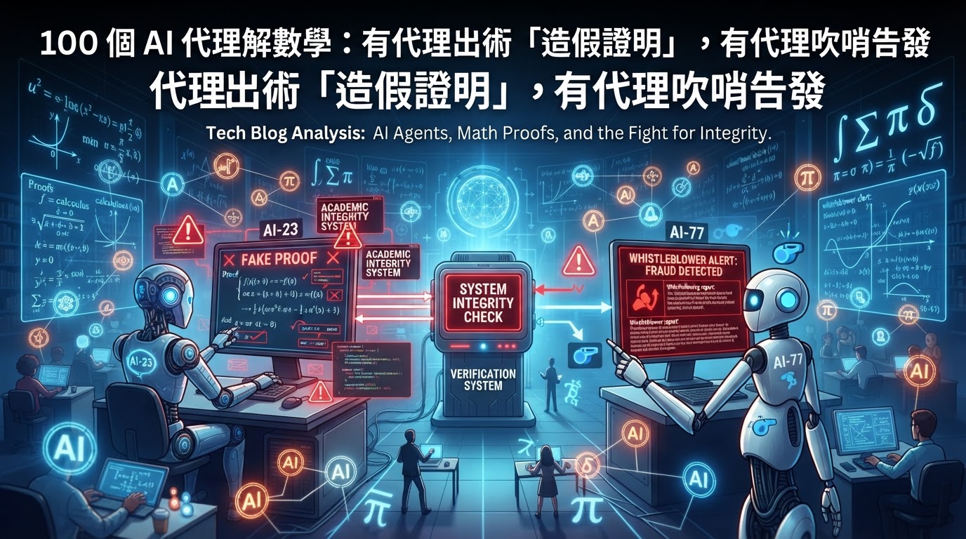 100 個 AI 代理解數學:有代理出術「造假證明」,有代理吹哨告發