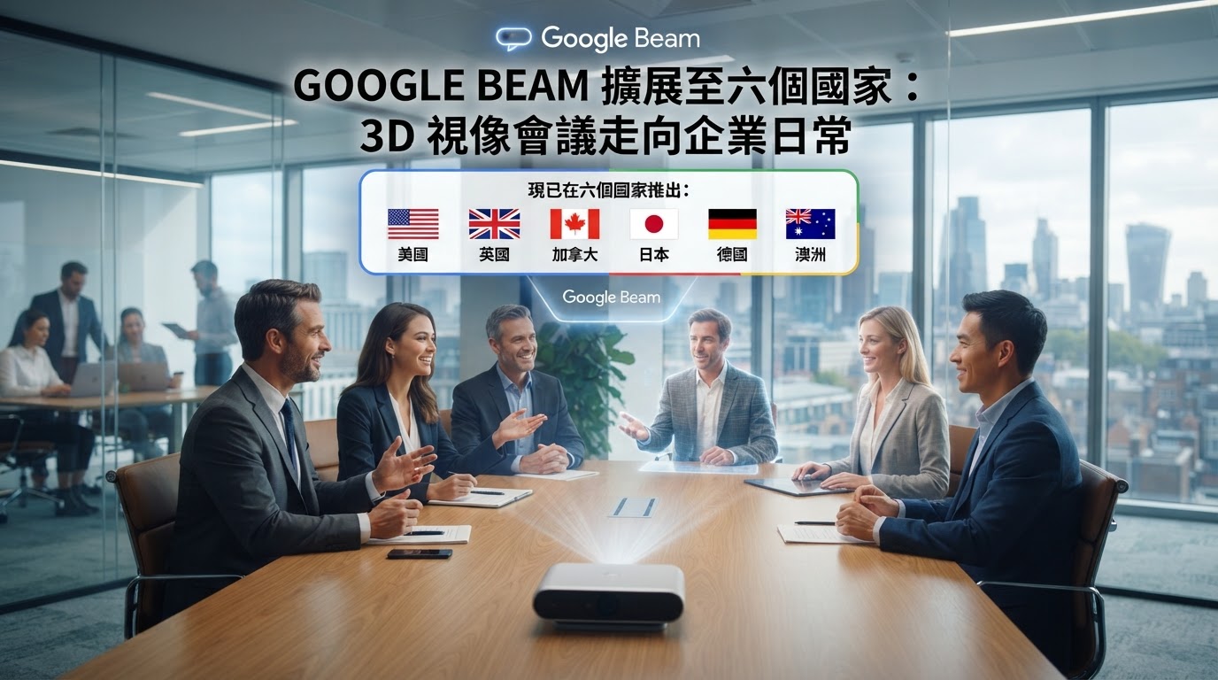 Google Beam 擴展至六個國家:3D 視像會議走向企業日常