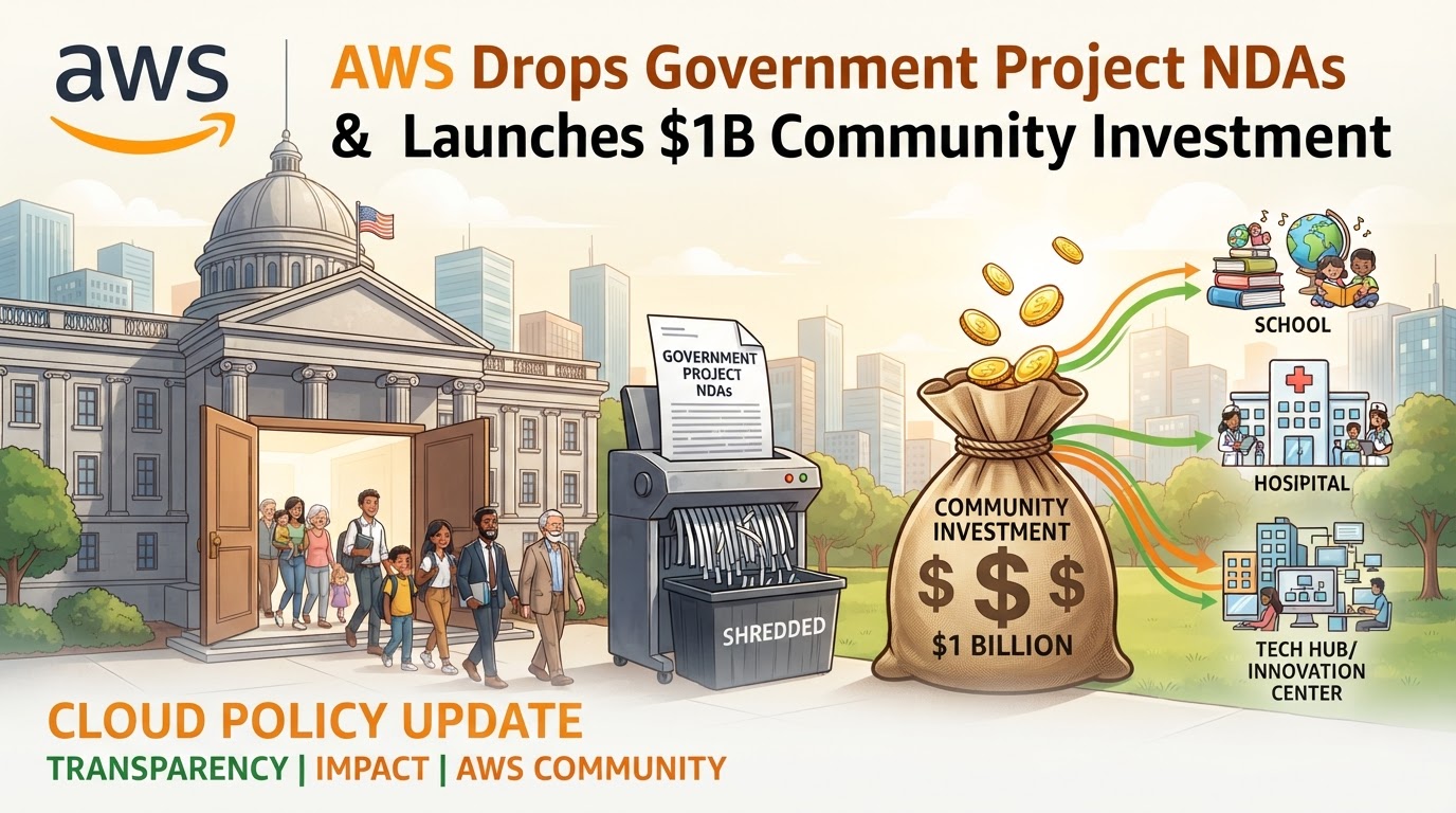 AWS 停用政府項目保密協議並推十億美元社區投資