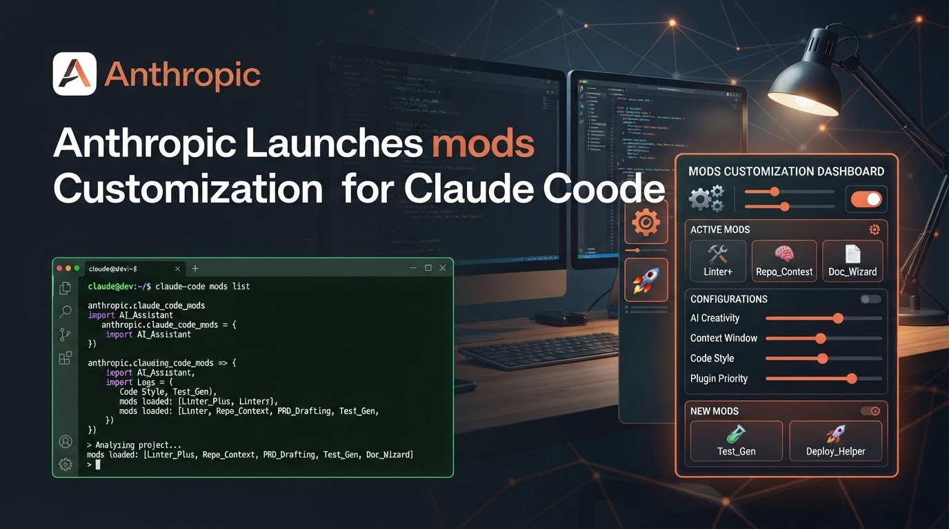 Anthropic 為 Claude Code 推出 mods 自訂功能
