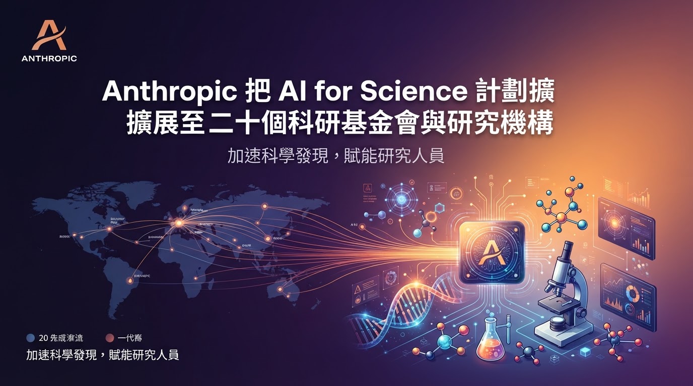 Anthropic 把 AI for Science 計劃擴展至二十個科研基金會與研究機構
