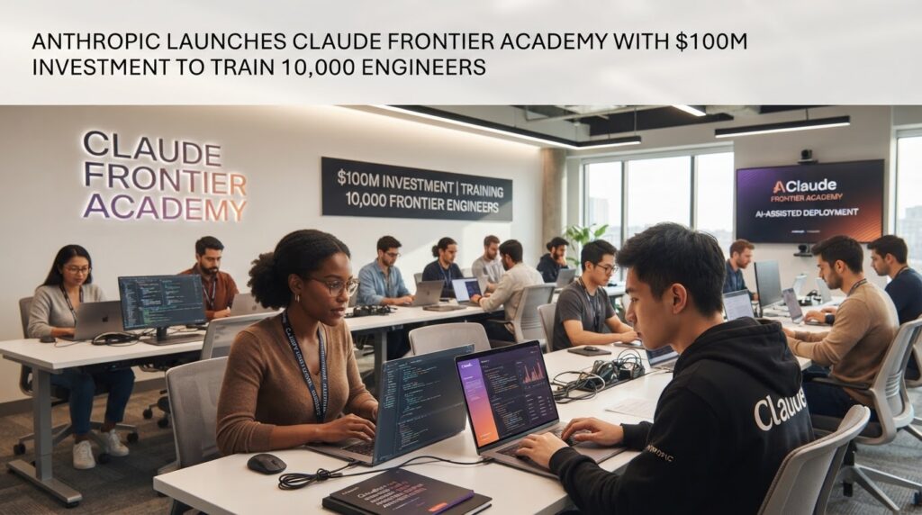 Anthropic invests 100 million USD in Claude Frontier Academy to train 10000 frontier deployed engineers