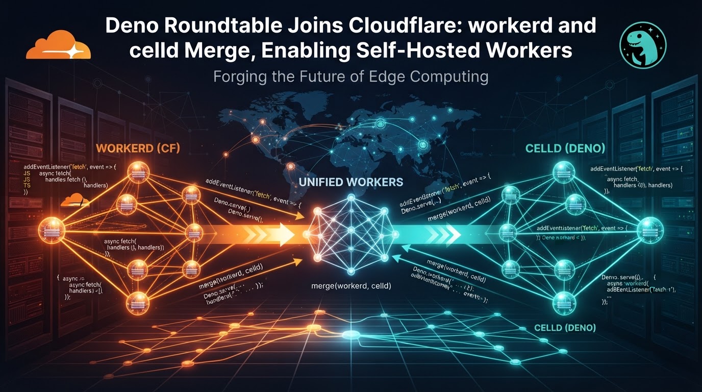 Deno joins Cloudflare workerd and celld merge enabling self-hosted Workers